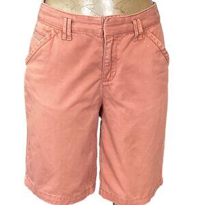 Eddie Bauer Legend Wash Blakely Fit Bermuda Shorts Women Sz 4 Terracotta 274D